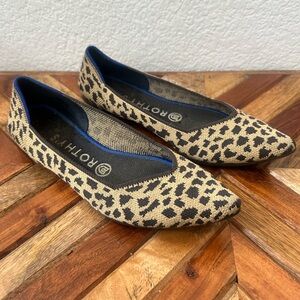 Rothy’s The Point Flats Mini Leopard Size 7.5